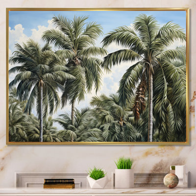 Palmiers à la plage V sur toile