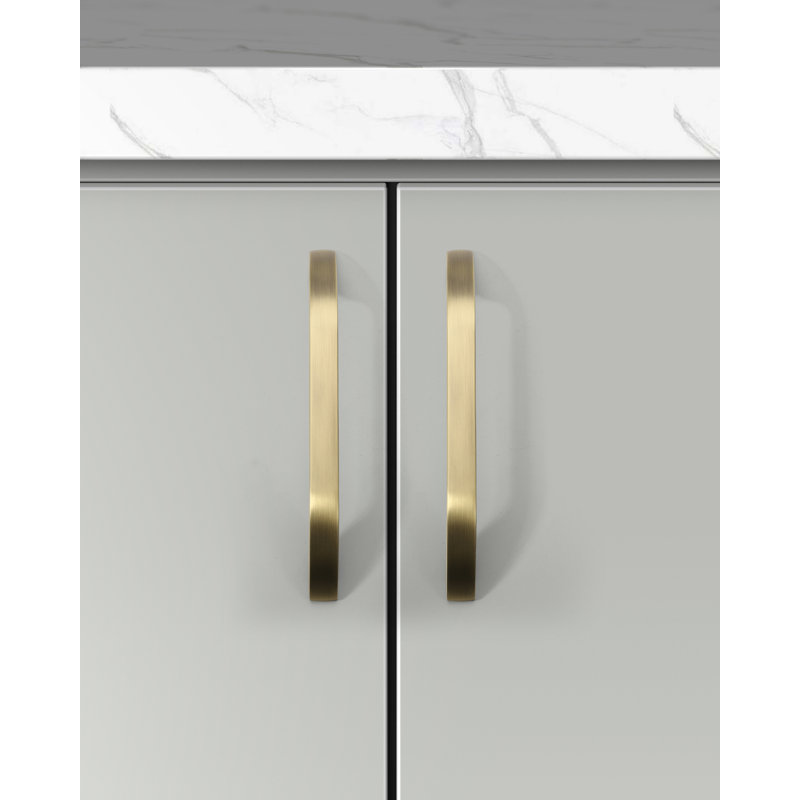 Poignée d'armoire moderne en bronze vieilli de centre-à-centre de 6 1/4 po (160 mm) Gamma Series (paquet de 5)