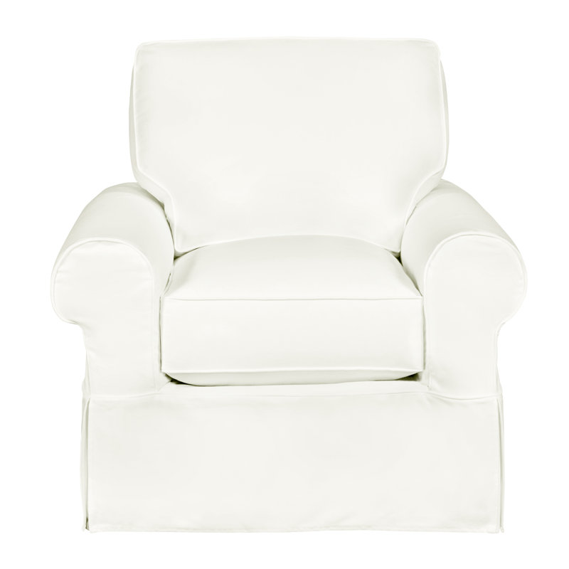 Fauteuil Porter, Bayou toile lavable blanc cassé