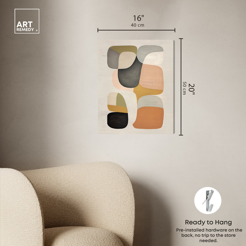 Soft Spot Neutral Abstract Canvas Wall Art, 16" x 20"
