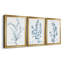 Antique Botanical In Blue VII - Ensemble de 3 peintures sur toile encadrées-2062084388-2062084389