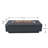 Granville Elementi 60" Rectangular Outdoor Concrete Fire Pit Table with Lava Rocks and Cover-75199901