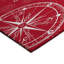 Tapis intérieur / extérieur en polyester tissé à la machine rouge rubis Lahoma-87396084