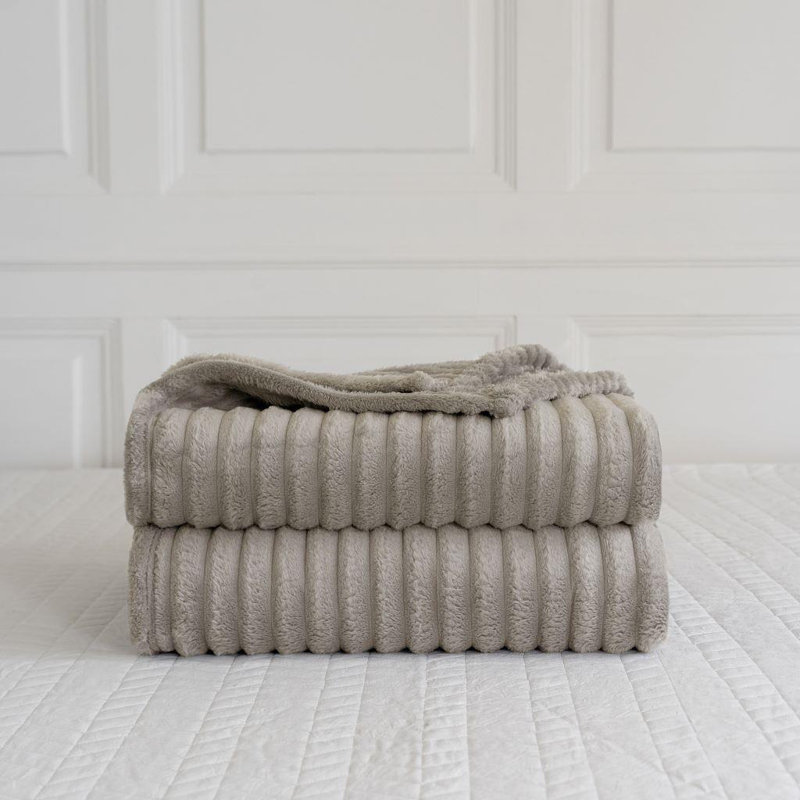 Machine Woven Throw Blanket, Beige, 200cm x 150cm