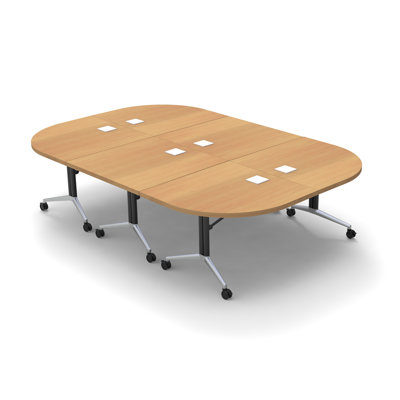 Albin 8 Person Conference Meeting Tables 3 piece Complete Set by The Twillery Co.