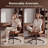 Leather Office Desk Chiar with Rubber Quite Wheels 120° Rocking & Lumber Support-792169604