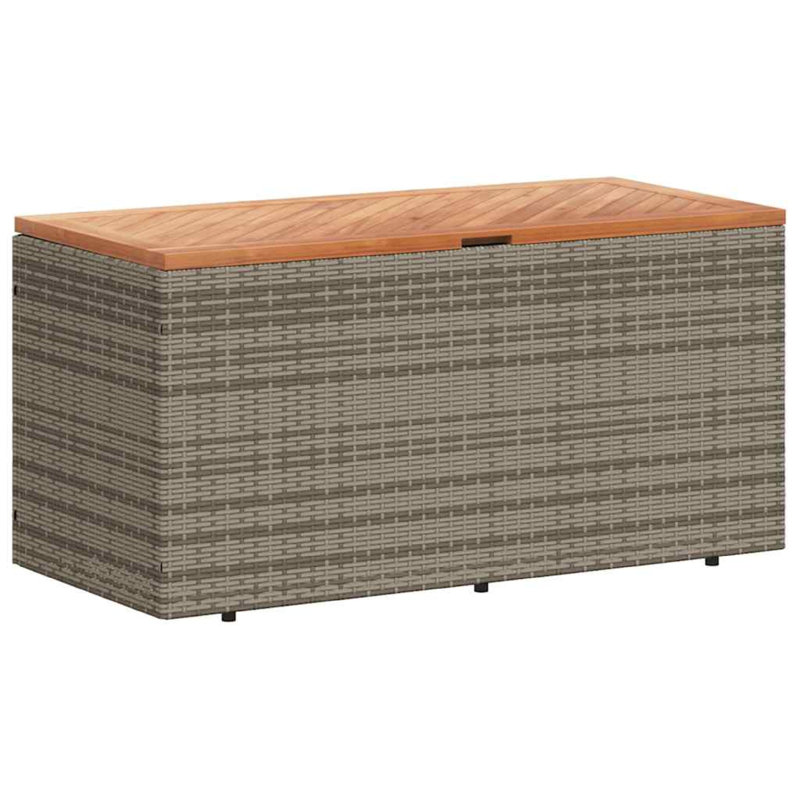 Gia Outdoor Garden Storage Box, Wood Lid, 43 Inch, Gray/Natural