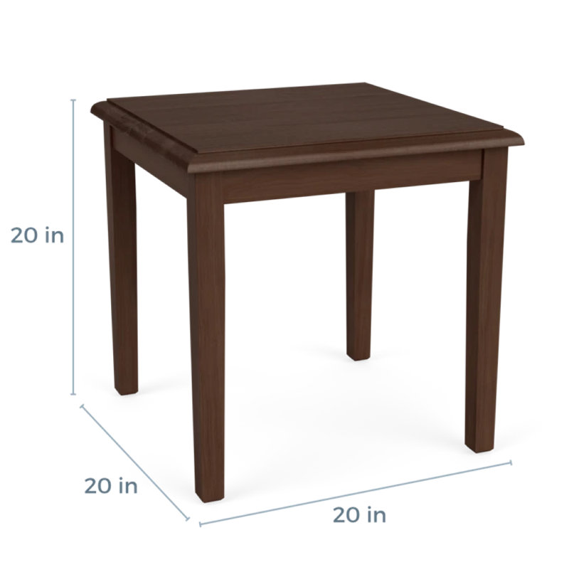 Table de bout en bois massif Amherst, Bois brun