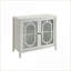 Console | Finition blanc cassé Ceara | 2 portes en verre | Rangement contemporain pour vestibule