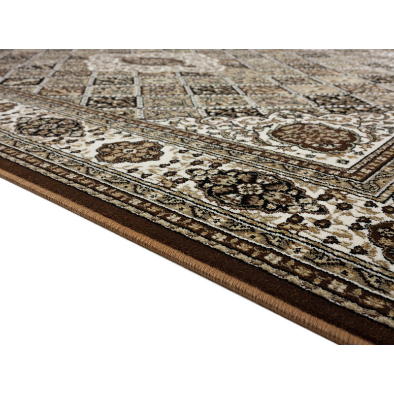 Tapis oriental brun Ellowyn, Rectangle 9 pi 6 po x 13 pi 10 po