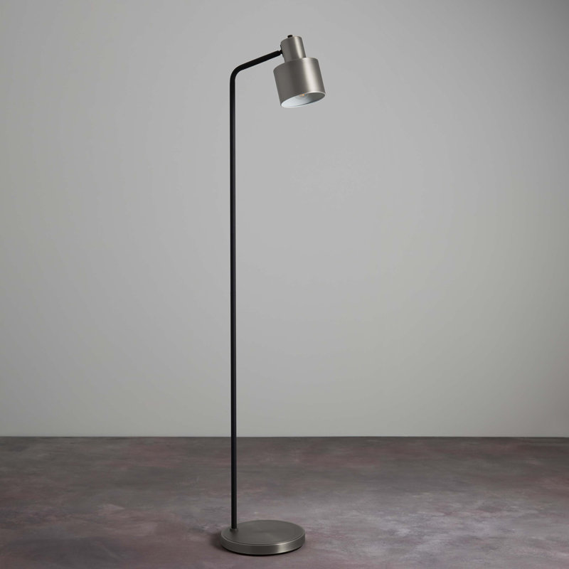 Salzman 148cm Brushed Silver Task Floor Lamp