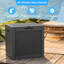 Petite boîte de terrasse verrouillable 30 gallons, rangement extérieur en résine résistante à l'eau pour meubles de patio, piscine et jardin-111097608