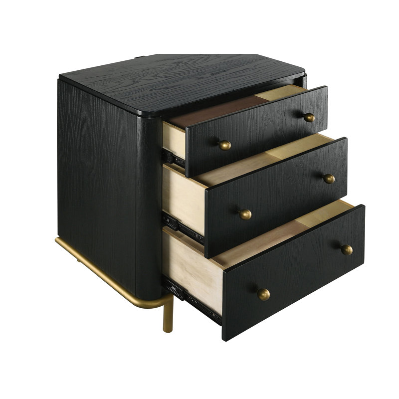 Table de chevet 3 tiroirs Anser