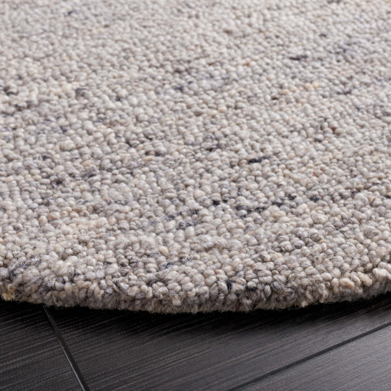 Tapis en coton gris / noir Novelty, Nouveauté 7 pi x 7 pi