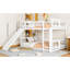 Lit simple superposé avec glissade - blanc pour une chambre sereine et une vie confortable et fiable