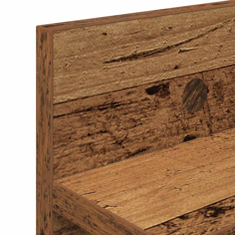 Wall-Mounted Coat Rack With Shelf 80 X 10.5 X 18 Cm, Old Wood