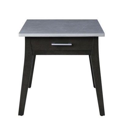 Boiel Stone Top End Table with Storage