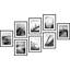 «Black & White Ocean Beach Coastal Seascape Briages», reproduction imprimée sur papier, 8 pièces-92573984-92573986