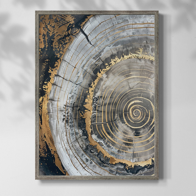 Reproduction encadrée ABSTRACT Series CCLxx - bois massif, H 11 po x l 9 po