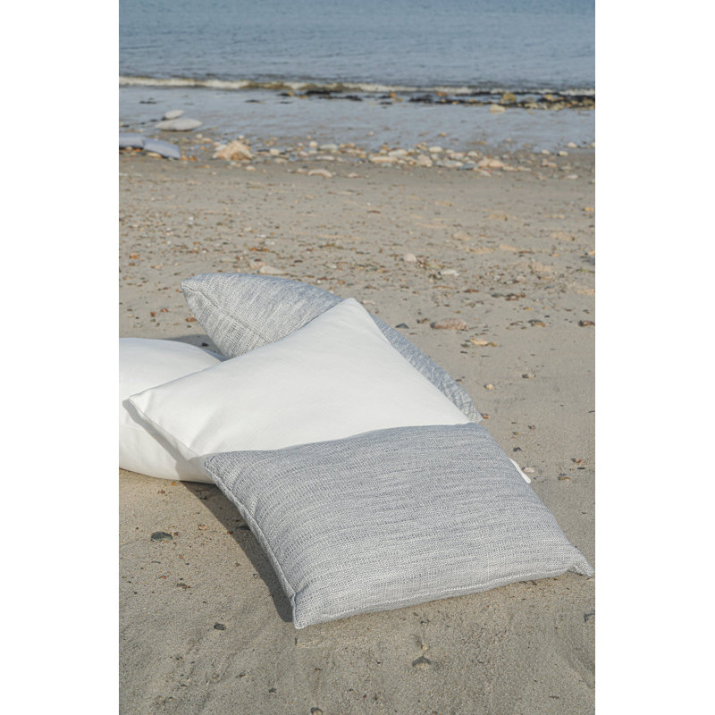 Seaside Indoor/Outdoor Pillow Cover & Insert, 20"H x 20"W, White, Square