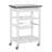 Macy Rolling Granite Kitchen Cart with Utility Drawer & Basket-22916604-128495253
