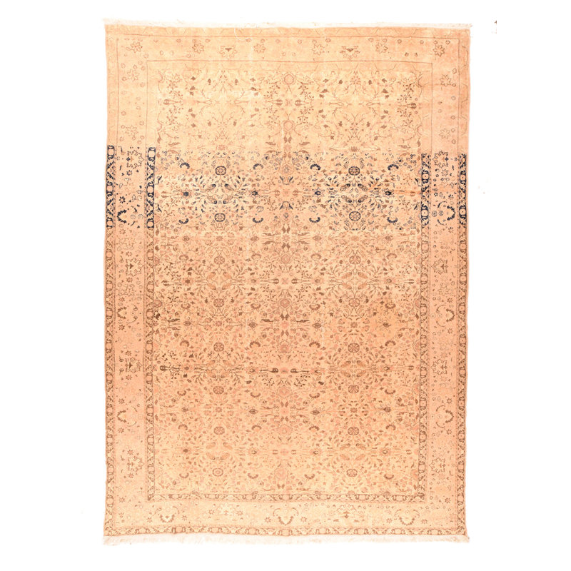 Tapis pêche en laine noué à la main de conception unique 10 pi x 14 pi 2 po