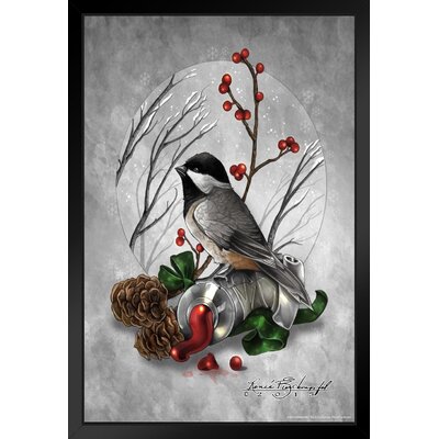 Black Capped Chickadee Colors Of Winter By Renee Biertempfel Fantasy Art Bird Pictures Wall Decor Beautiful Art Wall Decor Feather Prints Wall Art Bir -  The Holiday Aisle®, 51982C08CC954952962A9F0E35075E40