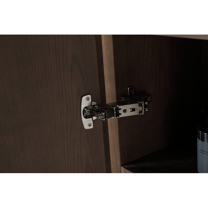 Boler 13" Wall Mounted Side Cabinet, Chestnut Oak