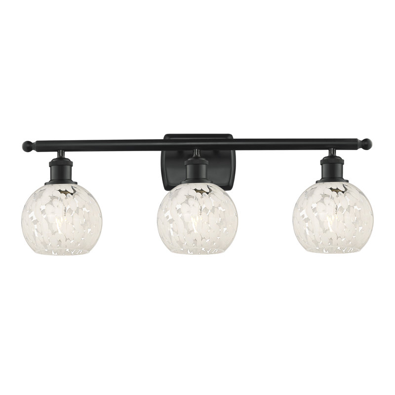 Éclairage pour meuble-lavabo à 3 lumières Bierly, Noir mat