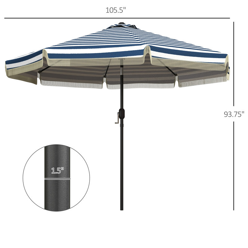 Parasol de table pour l'extérieur 9 pi