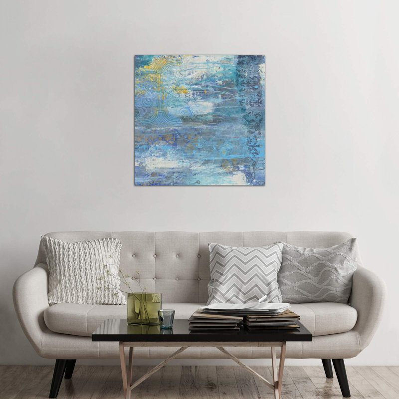 Sapphire Collision II by Smith Haynes - Wrapped Canvas Painting, 93.98 cm H x 93.98 cm W x 3.175 cm D