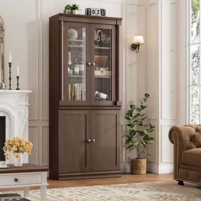 Bibliothèque 71,2 "H avec porte en verre