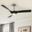 Ventilateur de plafond moderne 52 po avec lumière DEL et télécommande Karlena