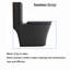 Toilette noir mat avec double chasse puissante, 1,1 et 1,6, conception à jupe pour un nettoyage facile de la décoration de salle de bain moderne-121692447