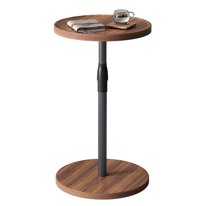 Adjustable End Table, Small Round Side Table