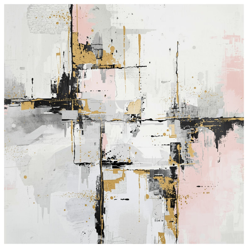 Tapis de bain abstrait, L 34 po x L 21 po