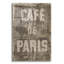 Art mural en verre acrylique Epic Art «Cafe De Paris» par Wild Apple, 12 po x 16 po
