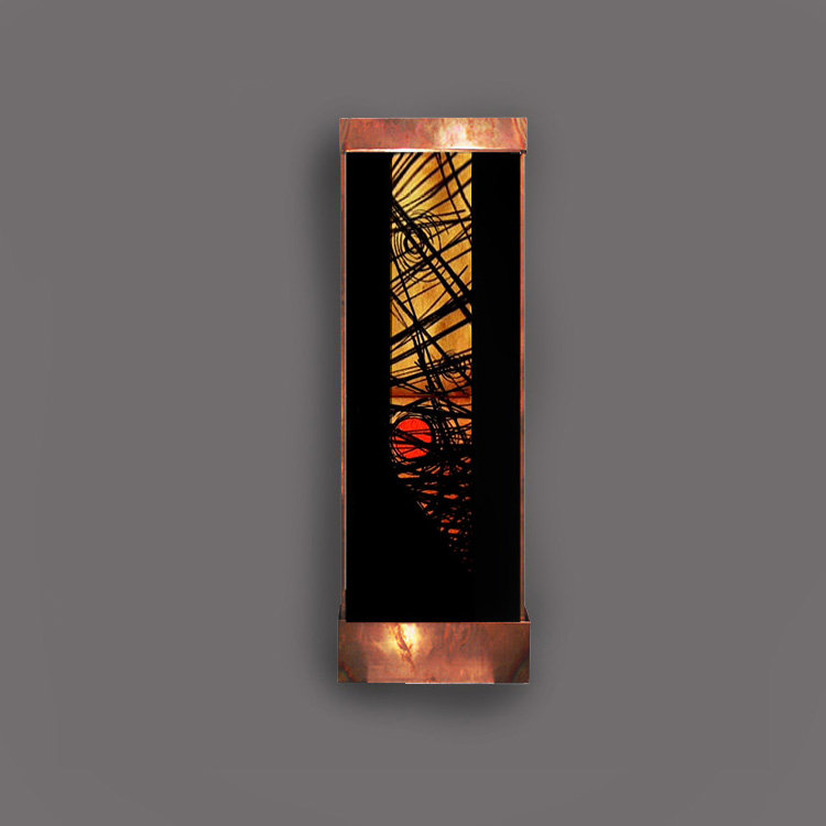 Fontaine galaxie en cuivre et acrylique avec lumière Nexus