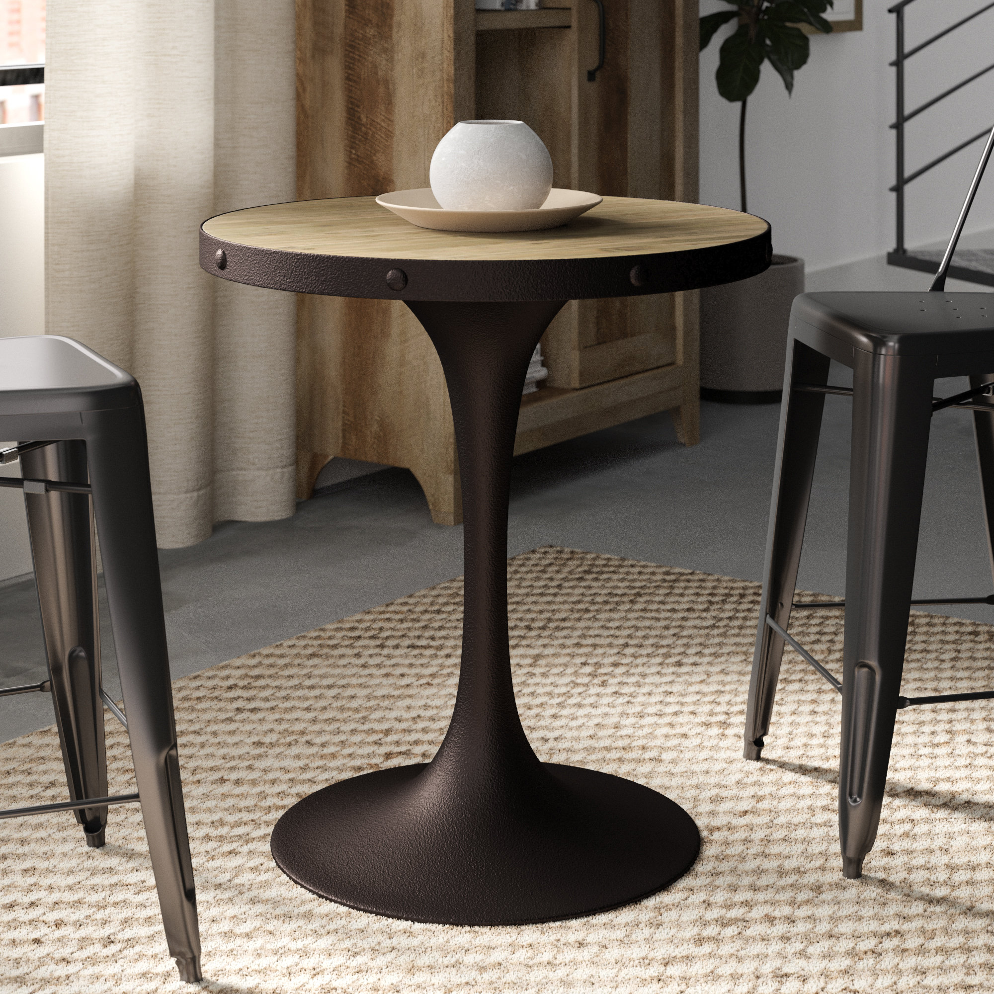 Rosalind Wheeler Zenfield Pedestal Dining Table & Reviews Wayfair Canada