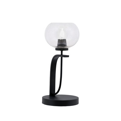 Cavella Accent Lamp Shown In Matte Black Finish With 7" Glass