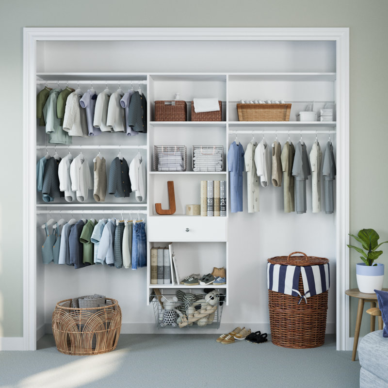 Système de garde-robe convertible Grid, Blanc