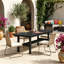 Table de salle à manger d'extérieur 70,9 po: bois synthétique PEHD et trou pour parasol-2068093232