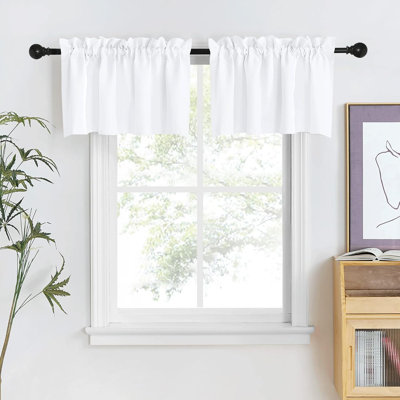 Polyester Blackout Rod Pocket Valance (Set of 2)