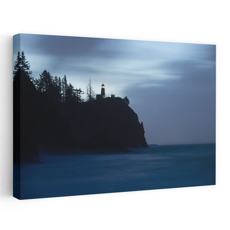 Scenic View Of Seacoast At Dusk Cape Disappointment Oregon USA by Dan Merkel - Wrapped Canvas Print, 60.96 cm H x 91.44 cm W