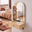 Glass Vanity with Mirror and Storage-979792031