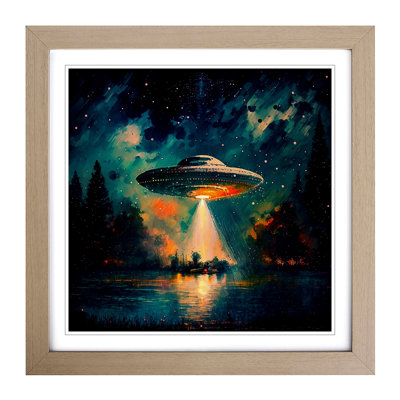 UFO Post-Impressionism - Framed Print