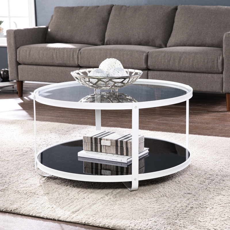 Table - Plateau en verre et tablette noire pour espaces compacts