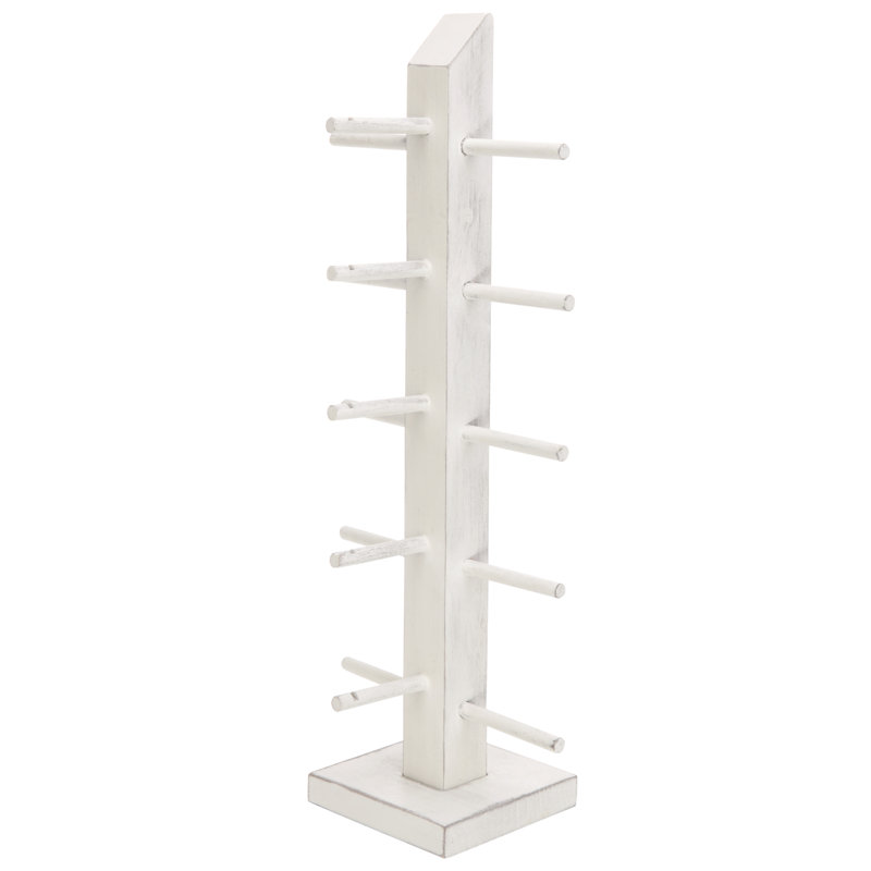 5-Pair Tabletop Sunglasses Tiered Jewellery Stand, White