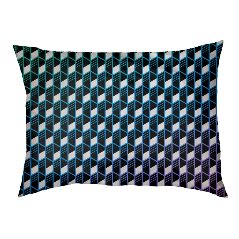 Coussin pour chien Byrge, Très grand (l 52 po x P 42 po x H 17 po), Dégradé paon