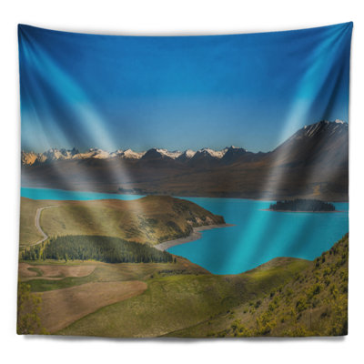 Paysage très calme de la nouvelle-zélande tapisserie